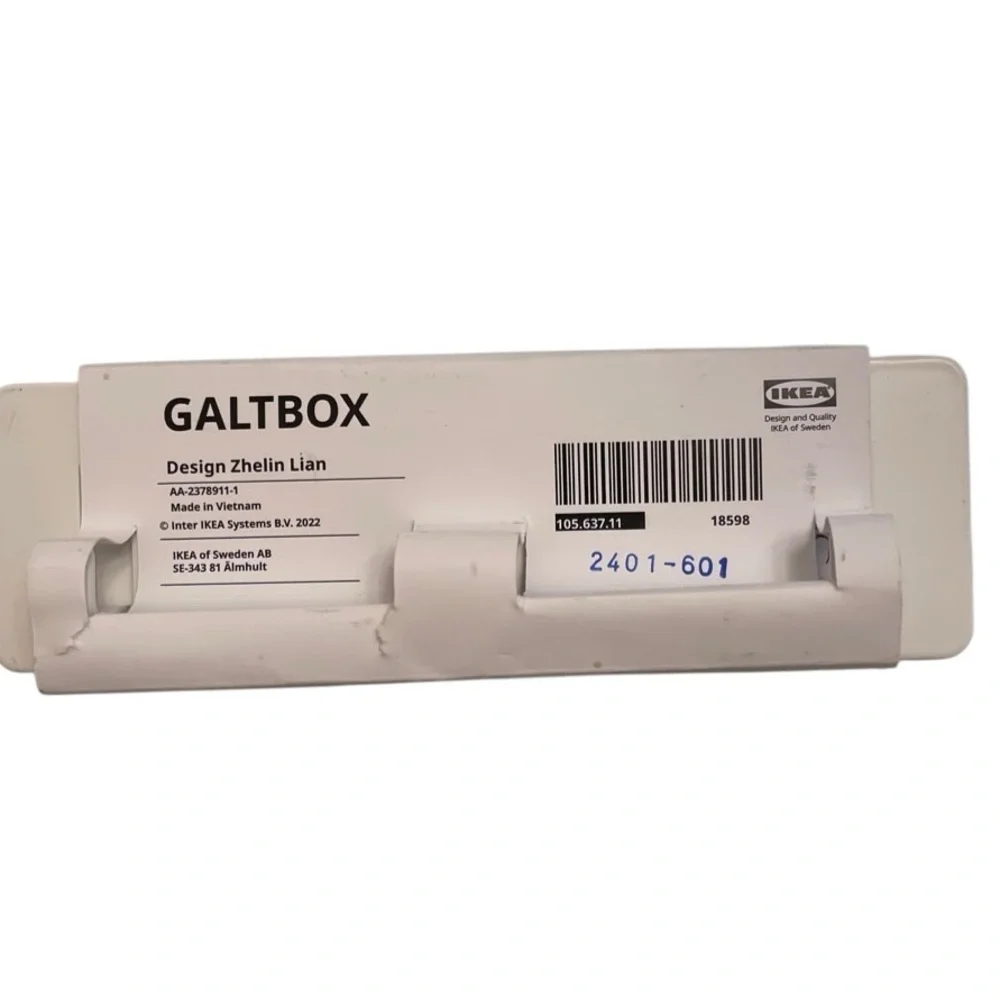 IKEA GALTBOX Wall Rack with 3 hooks, self-adhesive/white